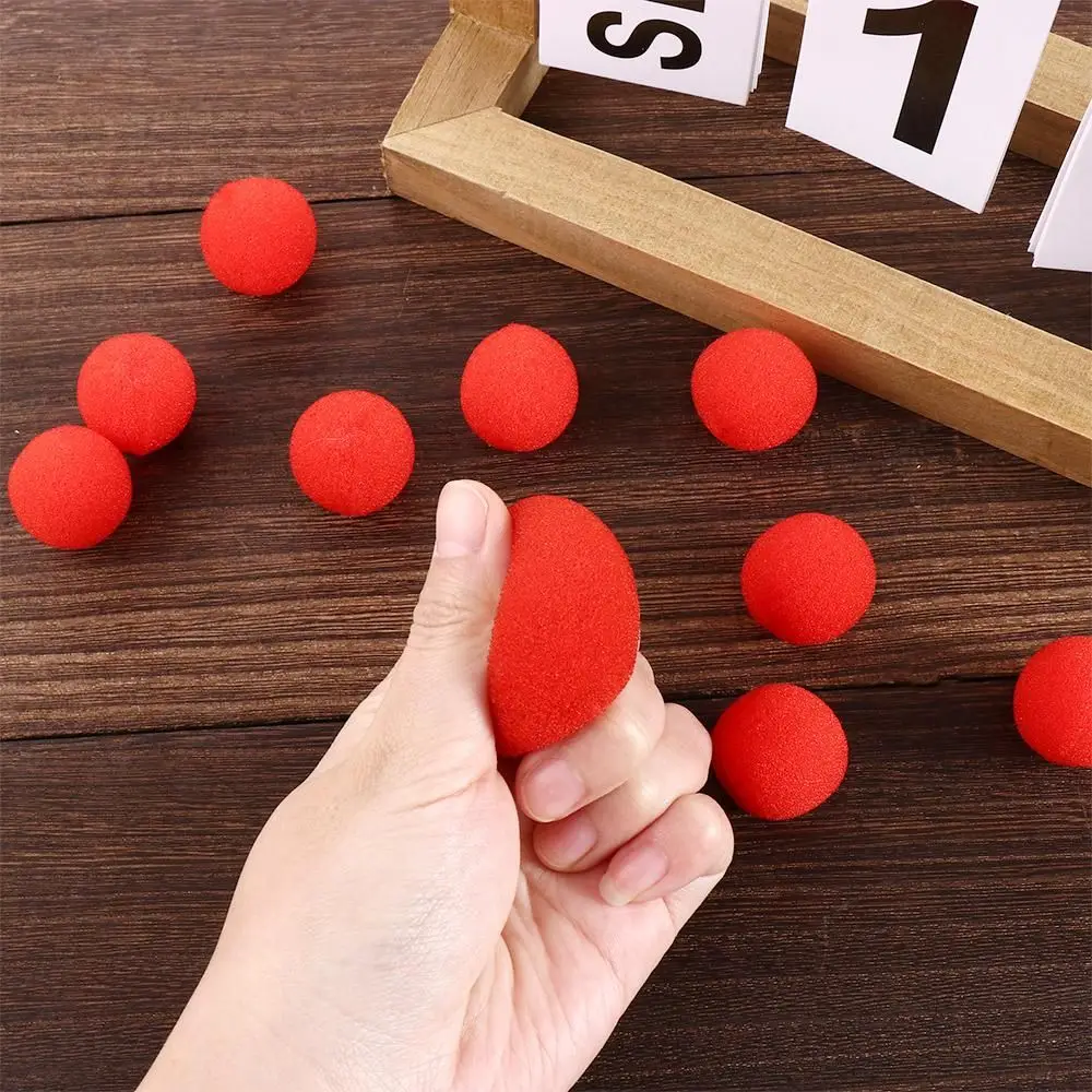 Magician 10PCS 2.5cm/3.5cm/4.5cm Close-Up Magic Circular Illusion Comedy Finger Sponge Ball Magic Tricks Magic Sponge Ball Red