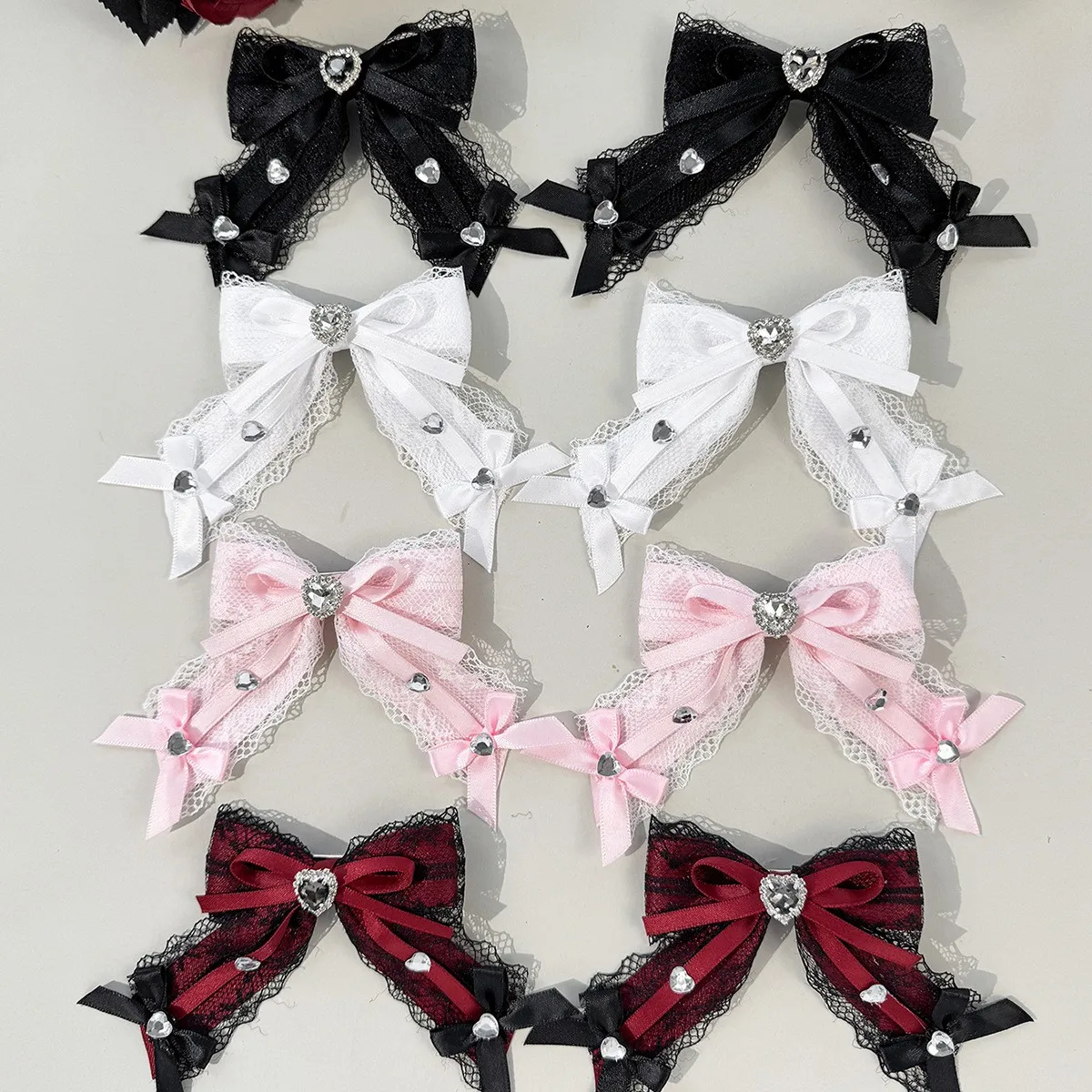 

Ladies' Lace Bow Hair Pin Gothic Cross Hair Clip Women Ponytail Clip Hair Accessories