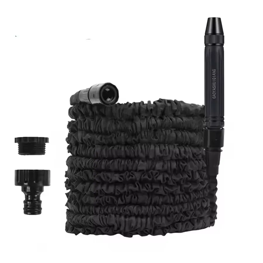 Manguera Mágica Expandible de 25 a 200 Pies para Riego del Hogar y Jardín, Tuberías de Agua de Alta Presión, Pistola de Agua para Lavado de Autos, Suministros de Jardinería