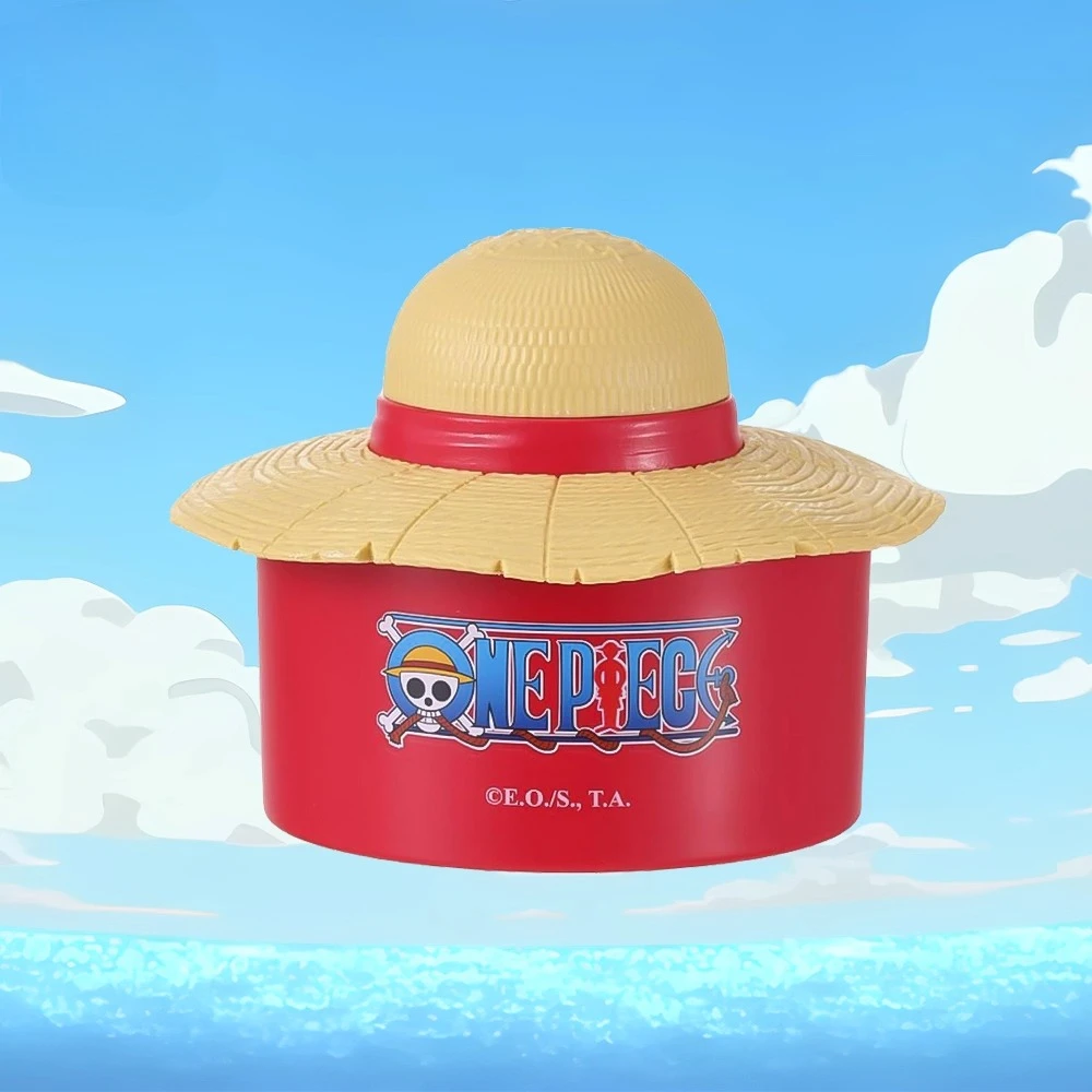 

ONE PIECE Luffy's Straw Hat Anime Mini Desktop Storage Box - Portable Organizer with Lid for Stationery, Desk Accessories