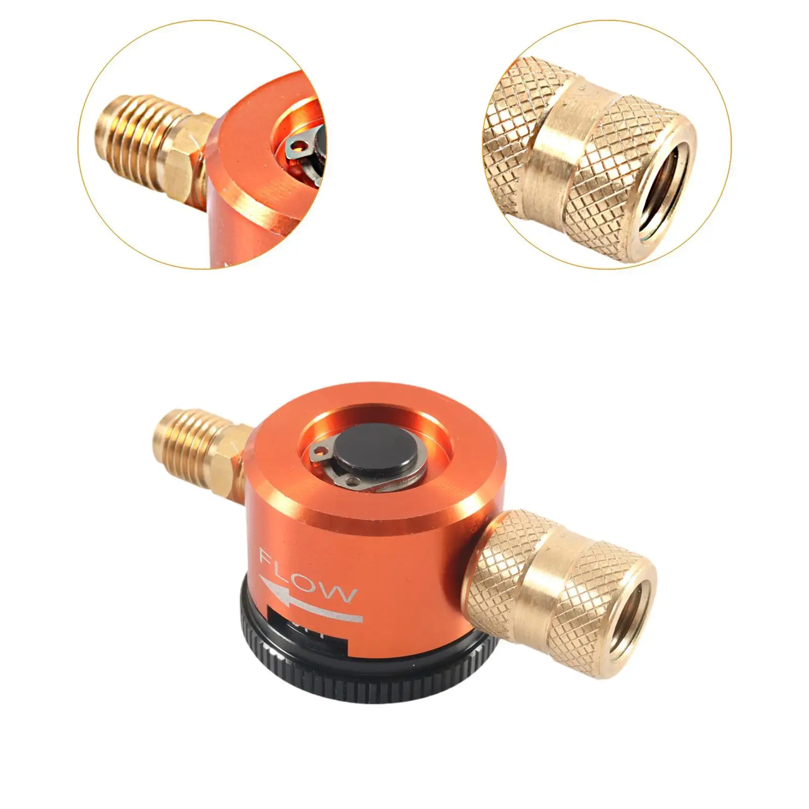 Purging Tool, Regulator,up to 200 PSI 1/4" Fitting Adjustable Purge Tool Orange