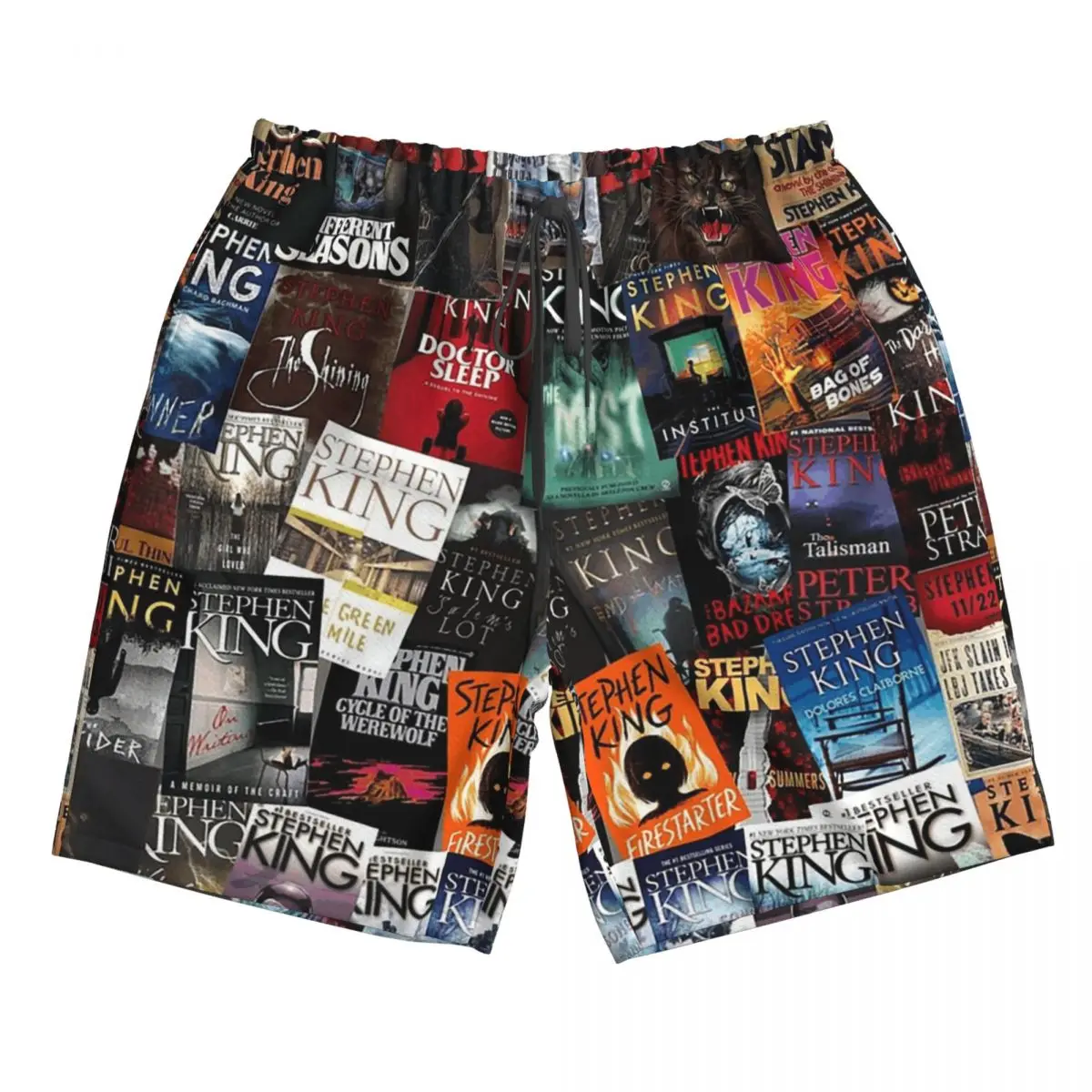 

Stephen King Book Covers, Horror Bookworm Trunks Beach Board Shorts Casual Quick Dry Swim Summer Men Pants