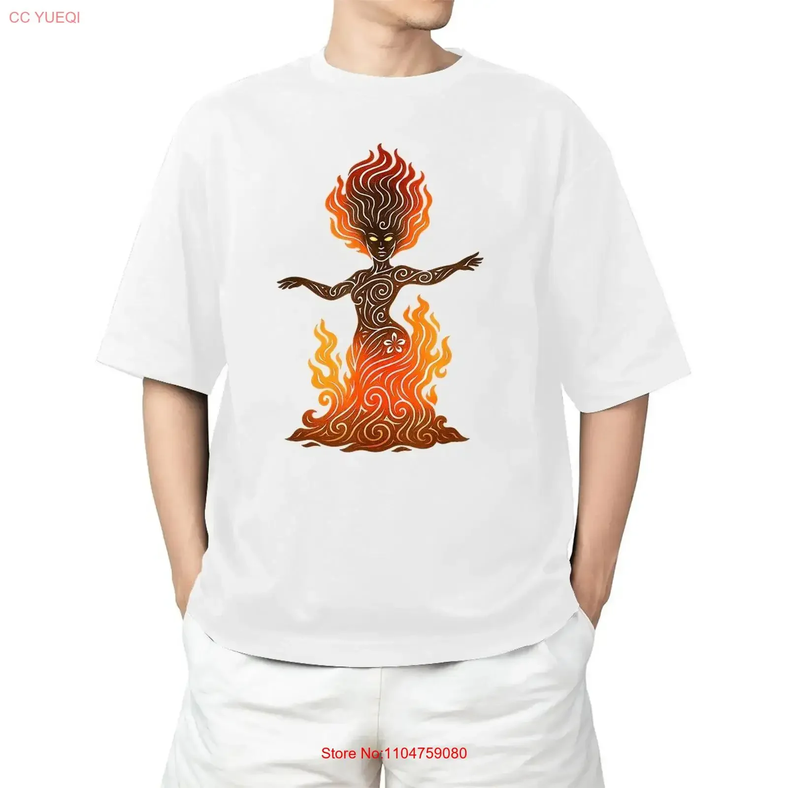 Hawaiian T Shirt Pele Goddess of Volcanoes Polynesian Tattoo Adult S 4XL vintage Washed streetwear Top For Everyday Wear Casual