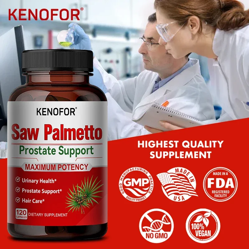 Saw Palmetto Extract Hair Prostate Supplements Male Urinary Tract and Urinary Health Capsules