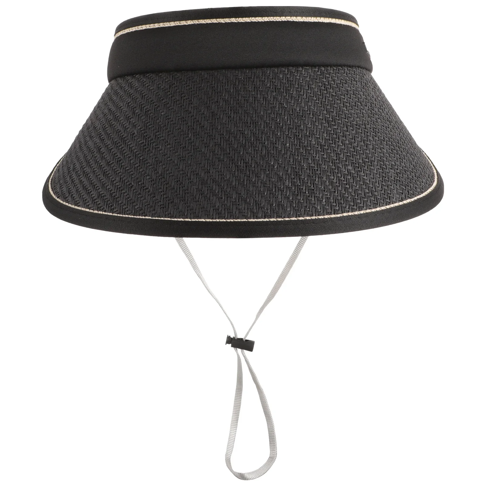 

Summer UV Hats For Folding Beach Hat Foldable Women Black Large Brim Braided Sun Hat Folding Hats For Women Beach Travel