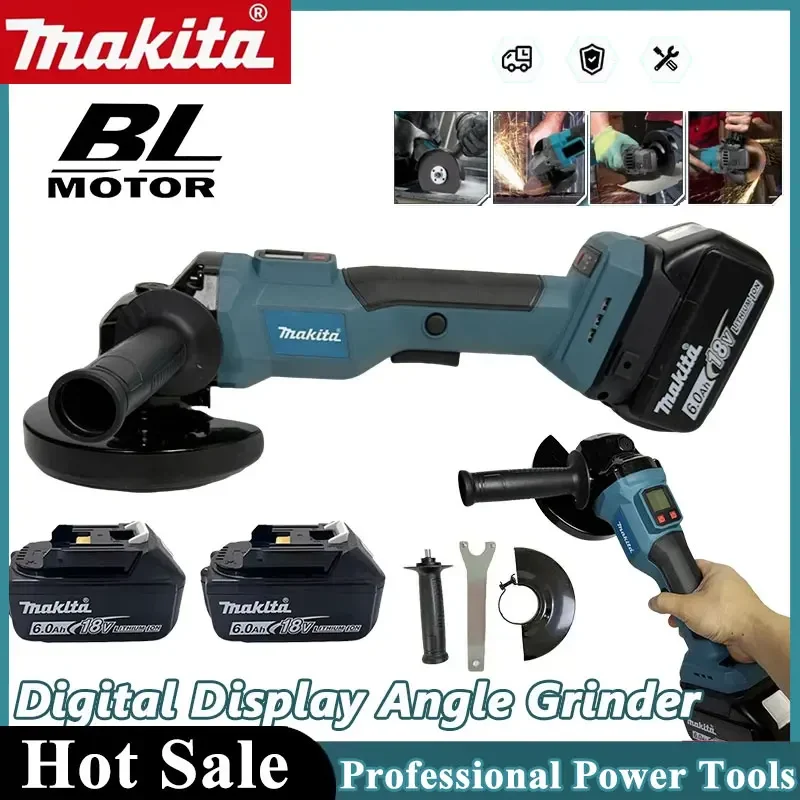 

Бесщеточная угловая шлифмашина Makita 125 мм с цифровым дисплеем для полировки металла/дерева, совместима с аккумуляторами 18В/20В