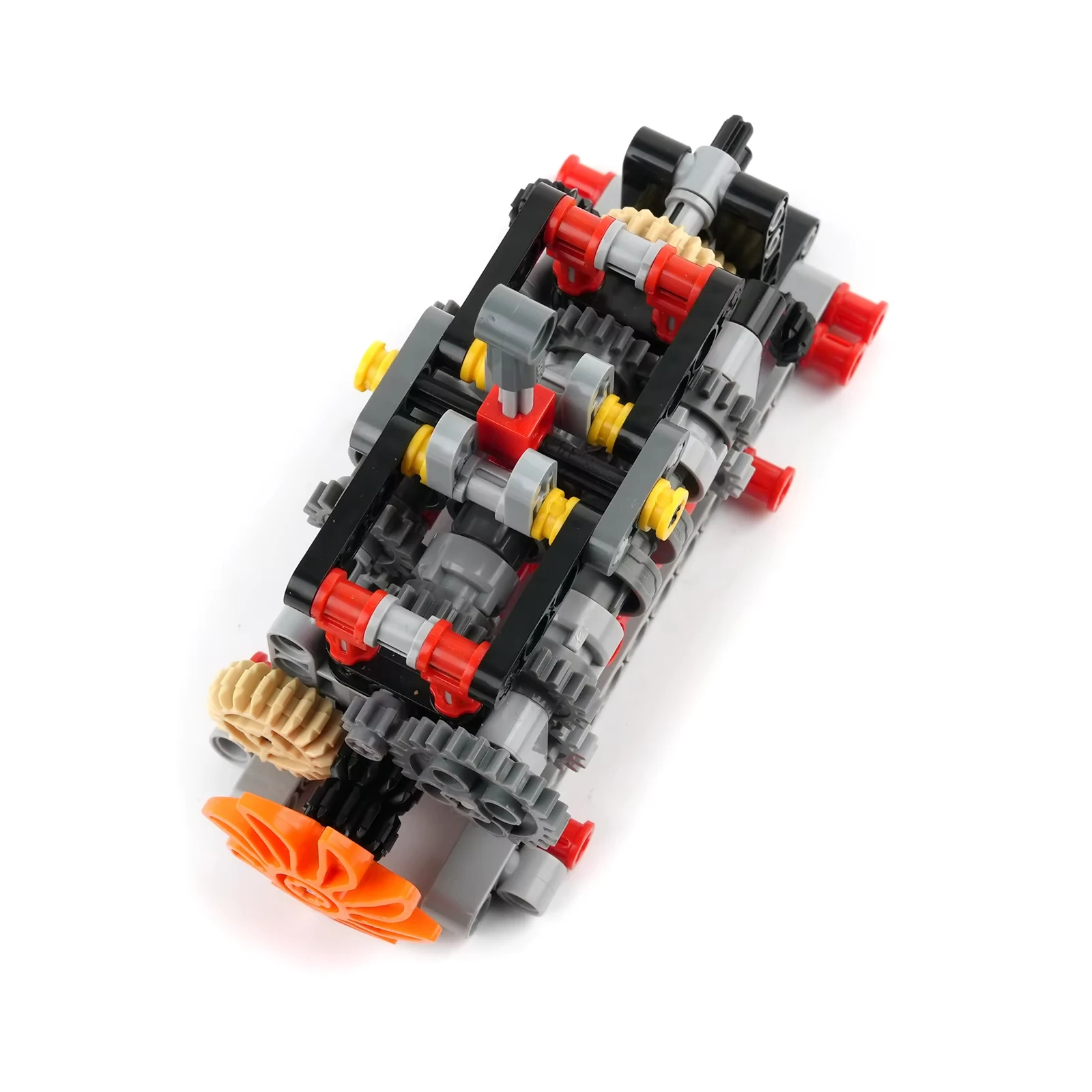 MOC Six Speed Transmission Building Blocks Operable Shifting Mechanical Principle Demonstration Children's Assembly Toy