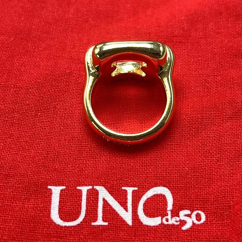 UNode50 cincin wanita, tas hadiah perhiasan liburan romantis indah mode Eropa dan Amerika 2023