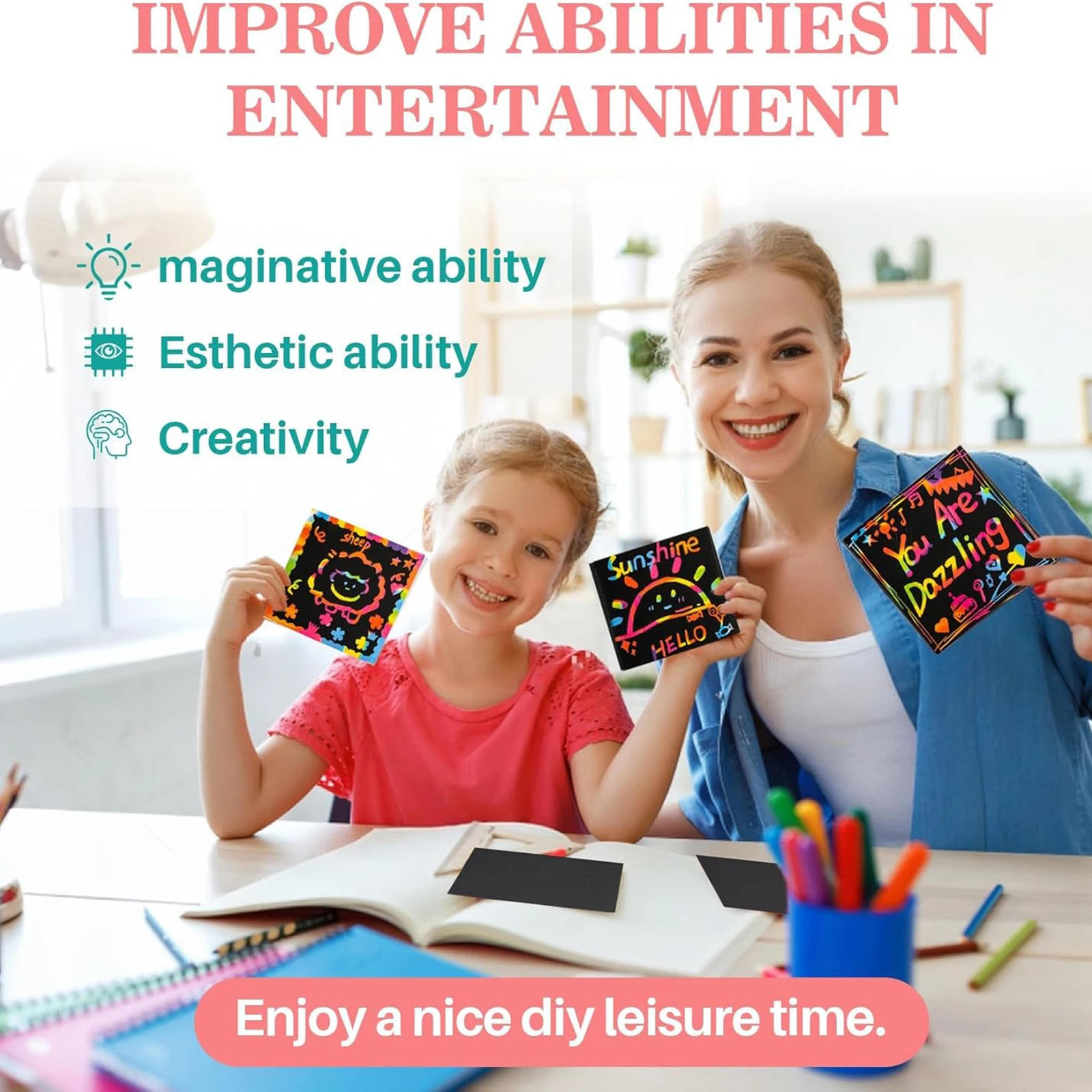 قوس قزح خدش ورقة الفن قوس قزح خدش ملاحظات خدش الفن حفلة تفضل خدش ورق فني ملاحظة صغيرة خدش ورقة للولادة