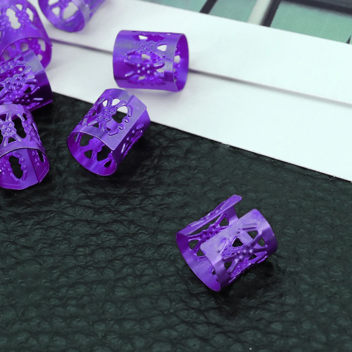 

10 Pcs Hair Ring Accessories for Locks and Braids Dreadlock Rings Beads Twists Cuffs Adjustable