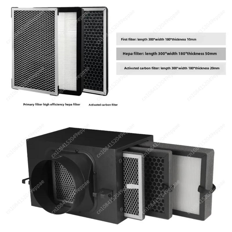 Air Purifier Filter Box for Fresh Air System | PM2.5 Filtration & Activated Carbon | 100-200mm Inlet for Formaldehyde Removal