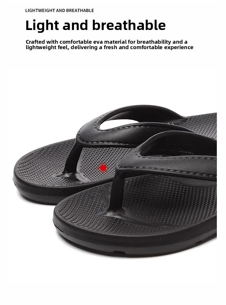 Weichsohlige Rutschfeste Casual Flip-Flops, Modische Paar-Sandalen, Vielseitige Sommer-Strand- und Badezimmer-Hausschuhe – Detail 4