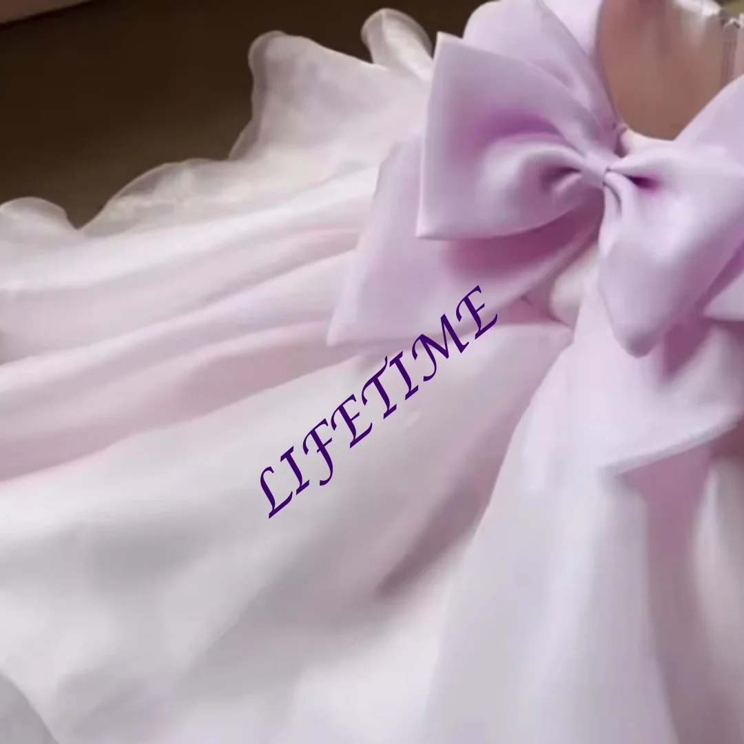 

Элегантное платье принцессы по индивидуальному заказу для девочек 1–8 лет, тюлевое платье без рукавов с бантом, идеально подходящее для вечеринок по случаю дня рождения