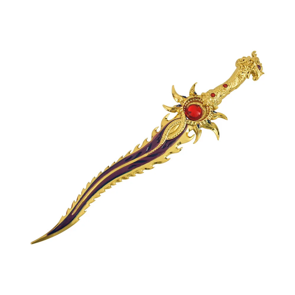 30cm naraka bladepoint jogo periferia manticore dentes arma de metal completo modelo ornamentos espada colecionável cosplay brinquedo menino presente