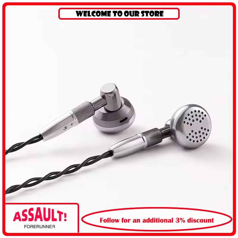 

Temperament DM7 Metal fever coil flat head earplugs HIFI earphones
