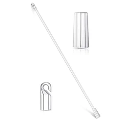 Venetian Blinds Pulling Rod with Replacement Rod Heads Set Accessory for Transparent Curtain Vertical Wand Supplies Kit Accesso