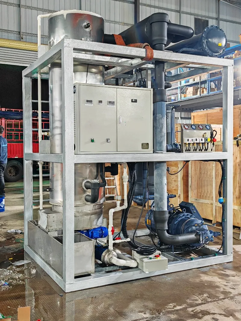 Automatic 1-40T Tube Ice Machine PLC Compressor Pump Energy Saving for Commercial Industrial Ice Plant Custom
