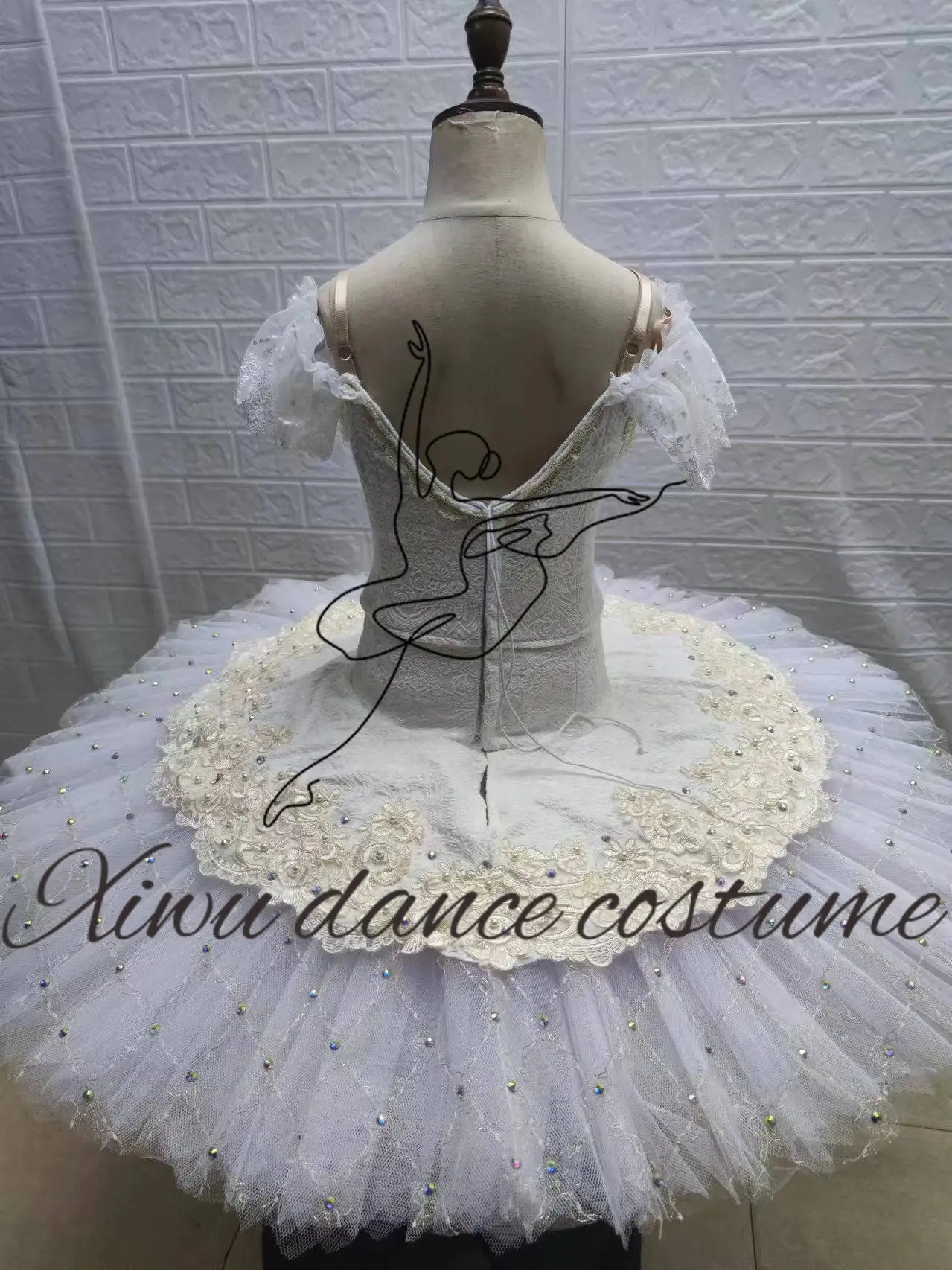 زي باليه احترافي عالي الجودة بحجم مخصص لأداء الباليه فستان باليه للمنافسة الراقية