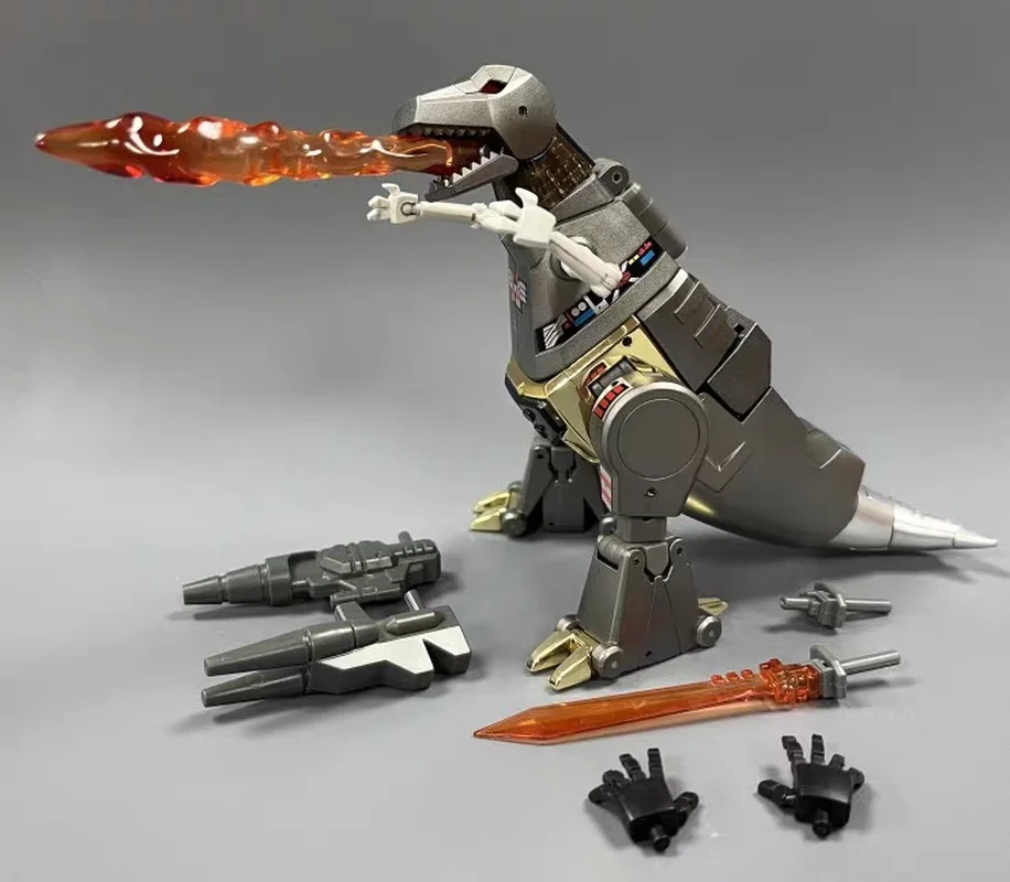 In Voorraad Transformatie Speelgoed MIKE SPEELGOED MK-01C MK01C Kleinschalig Metallochrome Tyrannosaurus Animatie Robot Action Figure Geschenken