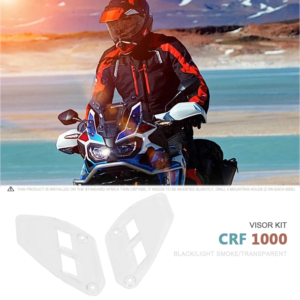 

Motorcycle Wind Deflectors Visor Kit For Honda CRF1000L CRF 1000 L Africa Twin Adventure Sports Upper Windshield Deflector