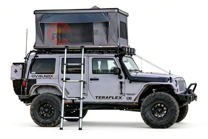 Aluminum 2-3 Person Rooftop Tent Hard Shell Roof Top  Tent for Car Aluminium Hard Shell Roof Top Tent