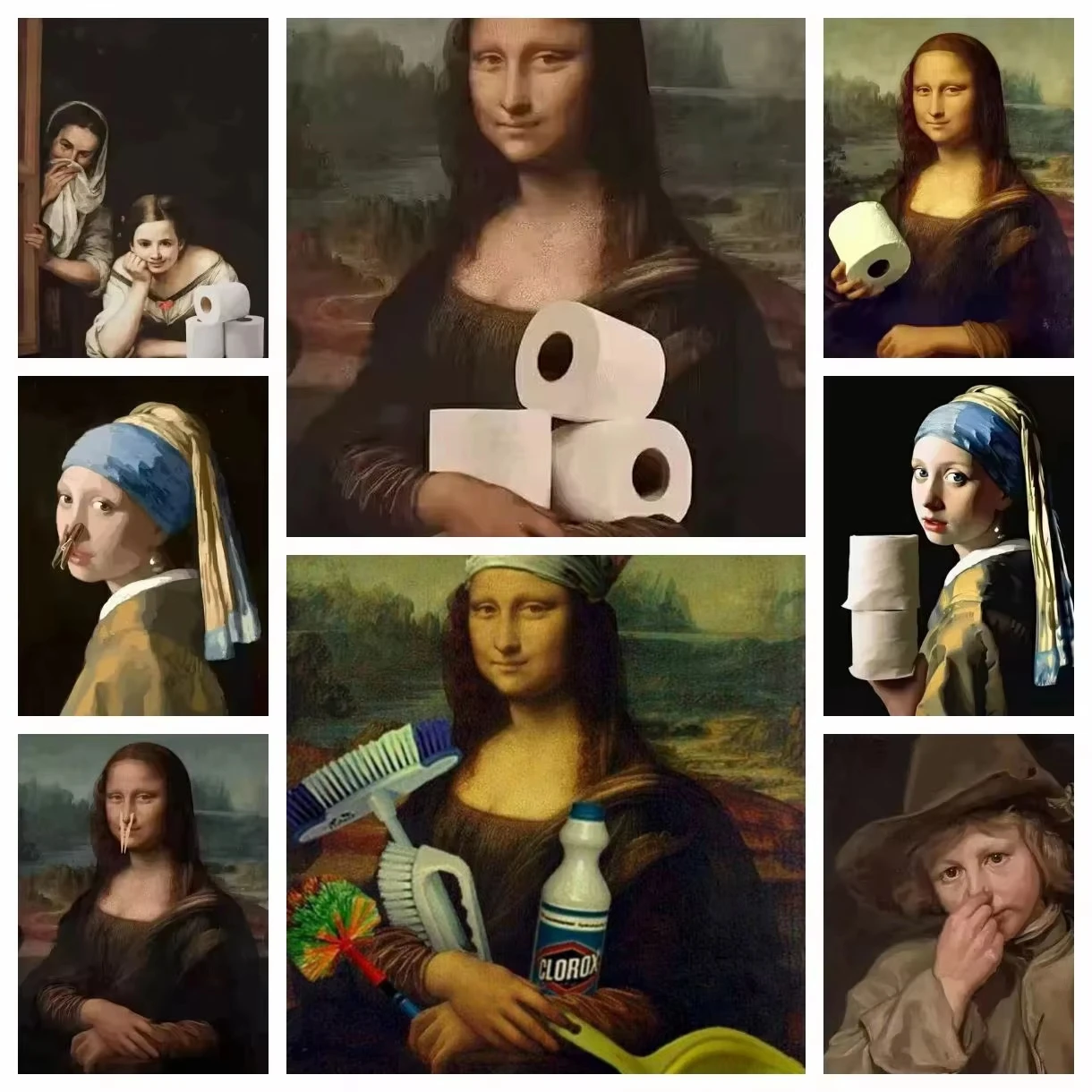 

500/1000/1200/2000PCS Jigsaw Puzzle Playful Mona Lisa With Pearls Scene For Adults Ideal For Stress Relief And Relaxation