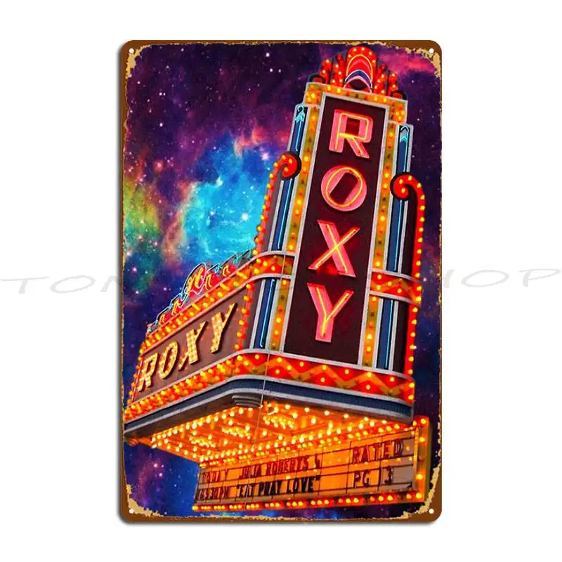 Roxy Theater In Neon Northampton Metal Plaque Poster Cinema Plaques Painting Tin Sign Poster