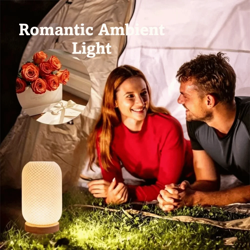 Modern Creative LED Desk Lamp Tri Color Dimmable Night Light 3 Levels Dimmable USB Wired Control Ambient Light Home Decoration
