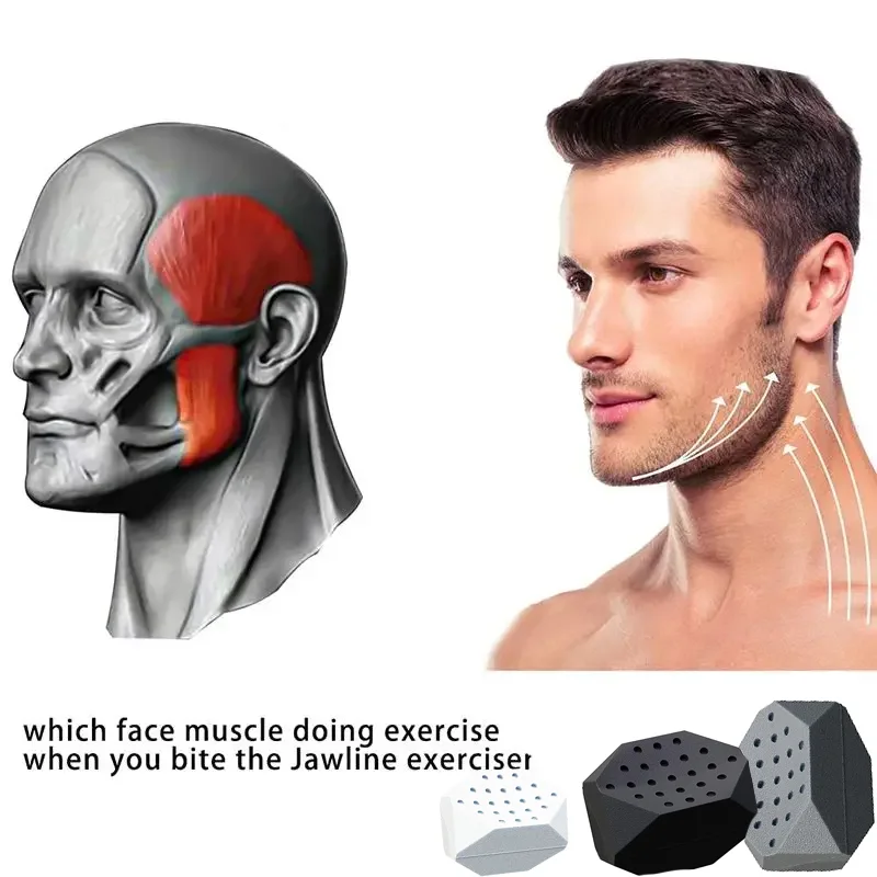 Dropshipping Facial Jaw Exerciser Gym Fitness Ball JawLine Muscle Training Double Chin Reducer Neck Face Slimming Mouth Jawliner