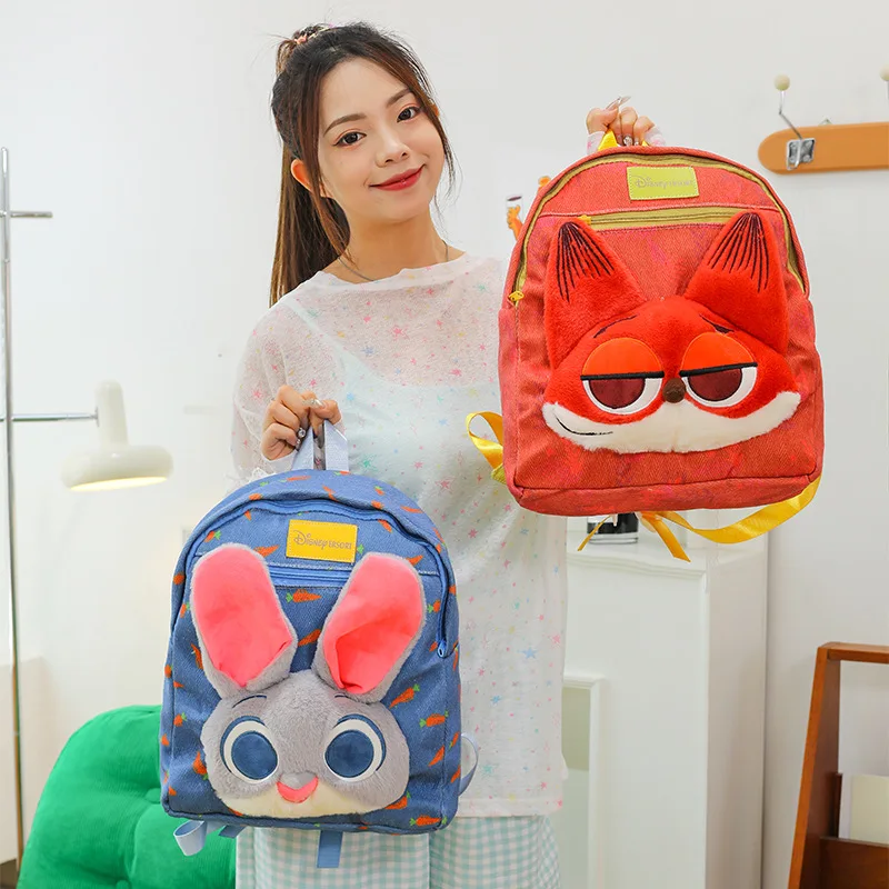 

Disney Zootopia Judy Hopps Nick Wilde Cute Backpack Cartoon Animal Large Capacity School Bag For Girls Students Daily Use Bags