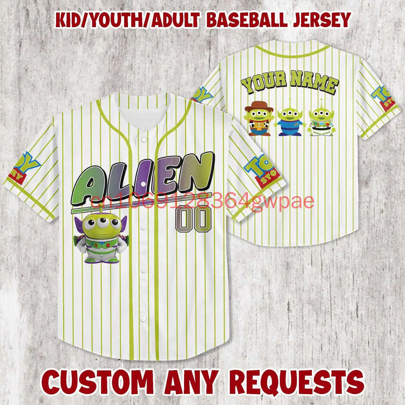 

Летние бейсбольные рубашки Disney Toy Story Alien, Джерси, мужские, женские, детские бейсбольные рубашки с короткими рукавами, повседневная спортивная одежда