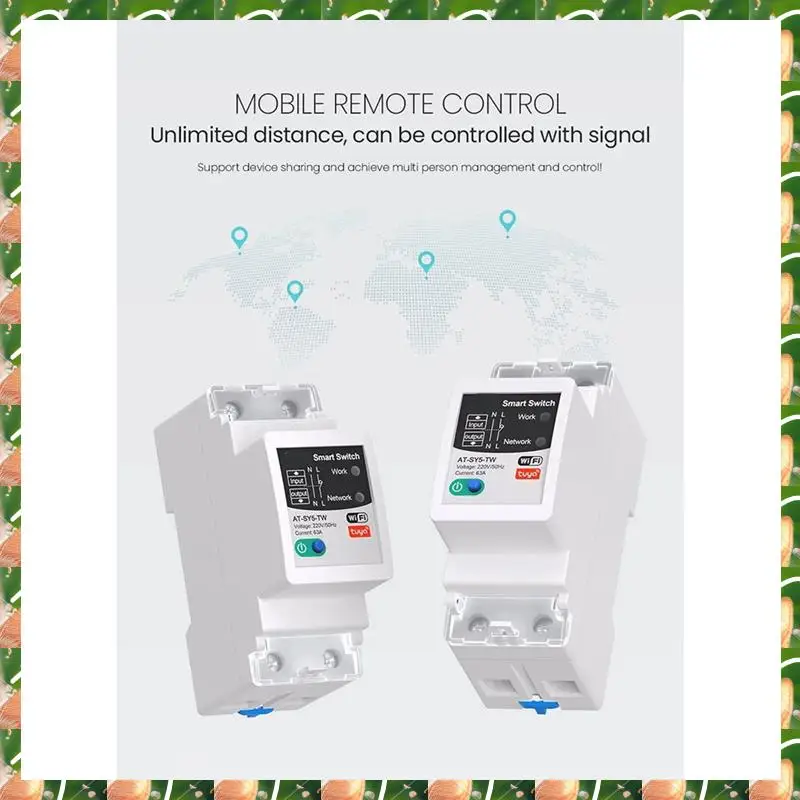 

Умный автоматический выключатель JAJA Tuya 2P 63A с дистанционным управлением бытовой техники для приложения Smart Life CNMIBO