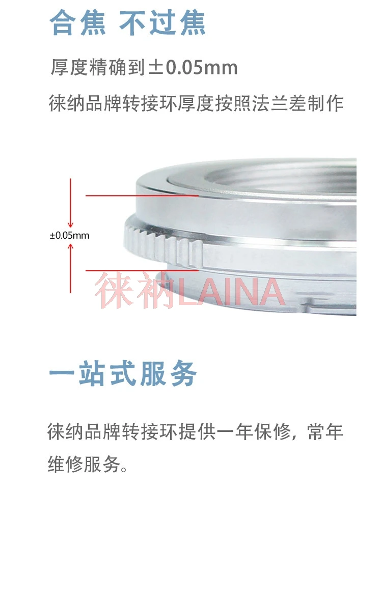 LAINA L39-EOSR 2nd Gen Copper Core Lens Adapter Ring For Leica Voigtlander L39 Lens To Canon EOSR RF RP Mirrorless Camera