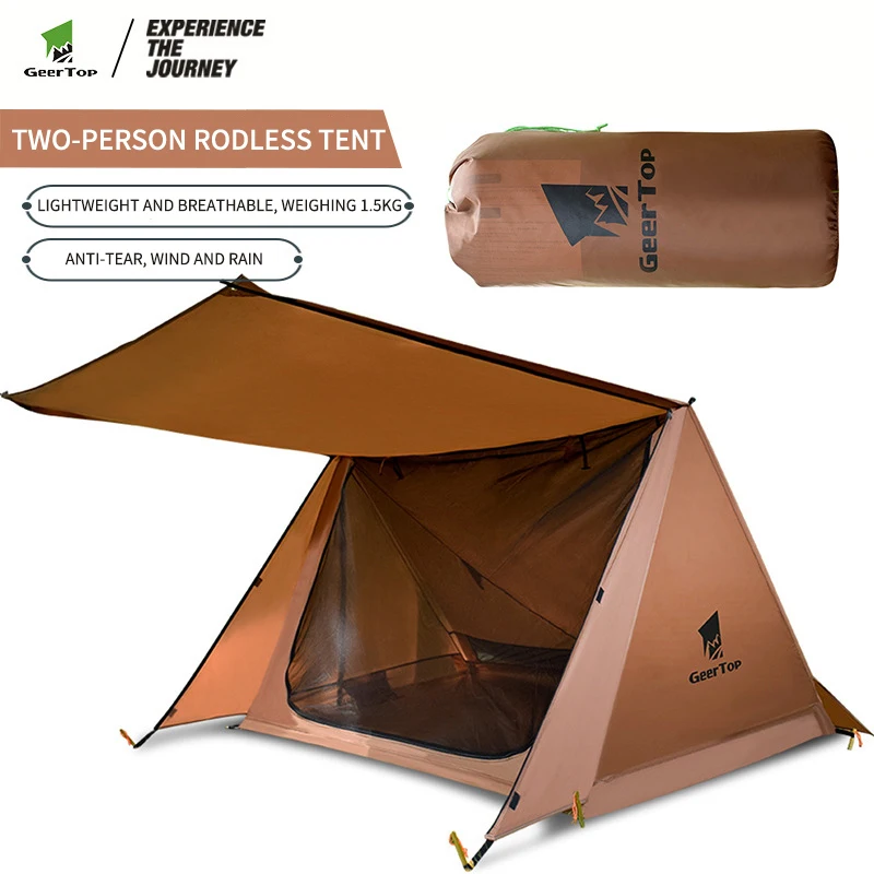 

Портативная палатка с двойным укрытием 2-в-1 — водонепроницаемый навес для кемпинга в помещении и на открытом воздухе