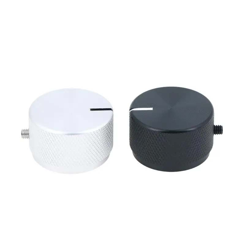 Black, Silver 20mm 30mm Aluminum Potentiometer Knob For Seamless Volume Control In Sound Equipment