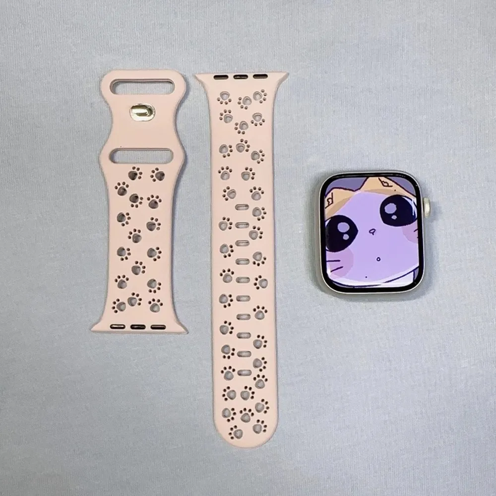 Silicone Strap for Apple Watch Band 44mm 40mm 49mm 41mm 45mm 38mm Hollow-Out Correa Bracelets iWatch Series 10 9 8 7 SE Ultra 2
