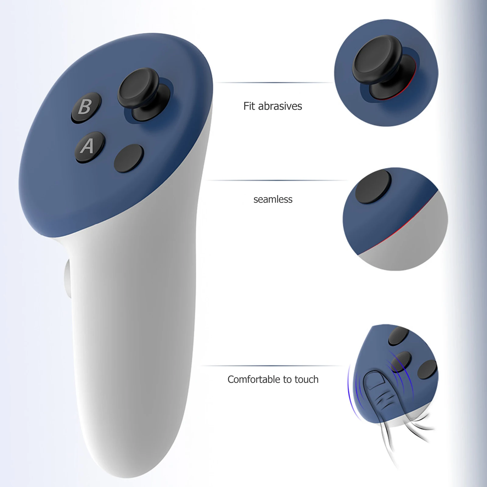 1 Set Gaming Replacement Vr Hand Gamepad Compatible With Meta 3 Sturdy Wear-Resistant Plastic Replacement Kit For Game