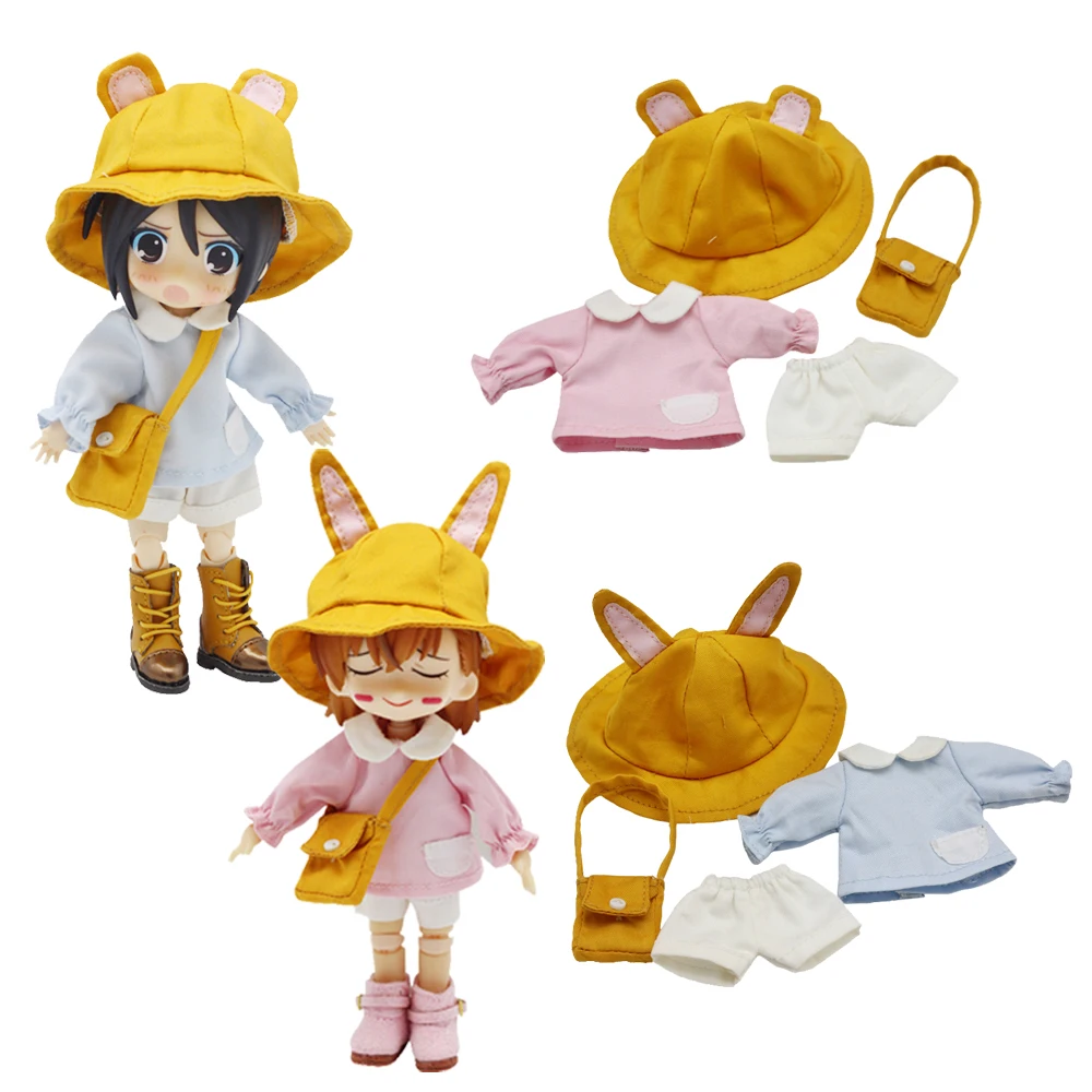 

Ob11/YMY Toy Clothing Pants+hat+bag 12 Points Bjd Doll Clothing GSC Jasmine Kindergarten Set