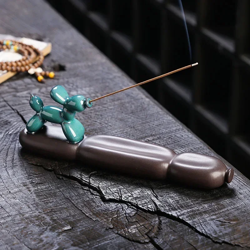 1 قطعة ، اليدوية لطيف الكلب السيراميك الحرف اليدوية البخور عصا حامل المنزل الحلي مبخرة (بدون البخور) #3