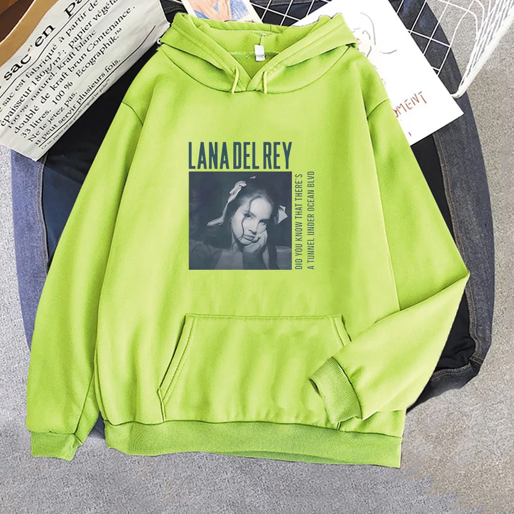 Singer Lana Del Rey Printing Hoodies Graphic Printing Sweatshirt with Hooded Streetwear Casual Men Winter Autumn Pullovers Male