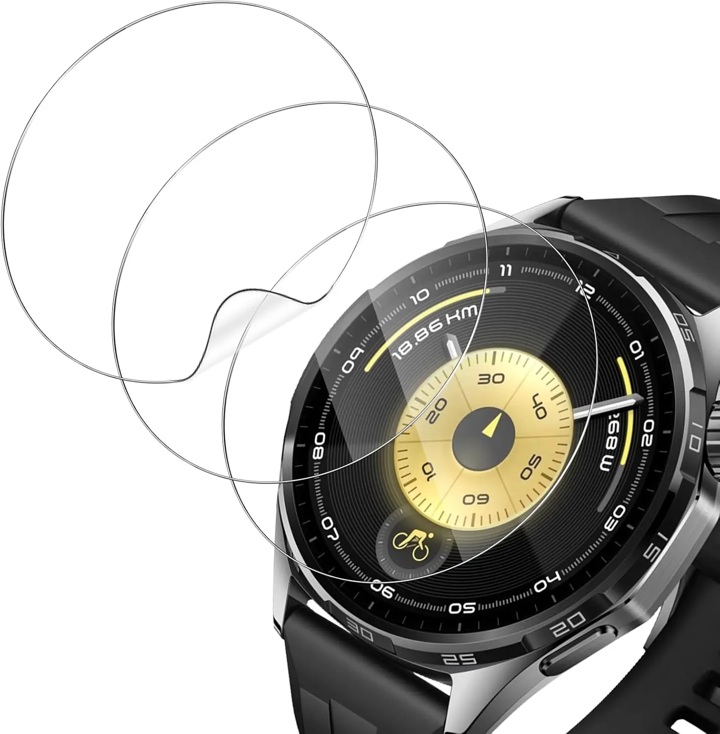 3PCS/lot Soft Hydrogel Clear Protective Film For Huawei Watch GT 6 pro 46mm Screen Protector GT6 46mm Full Cover Guard Protector