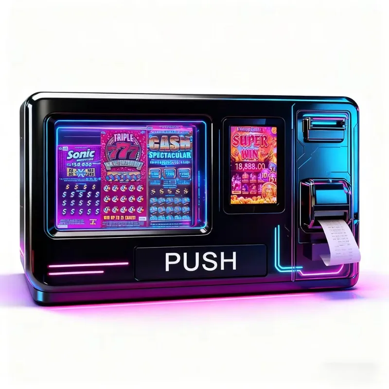 Lottery Ticket Vending Machine Customized Commercial Street Automatic Feishi Lucky Lotto Dispenser With Credit Card Payment