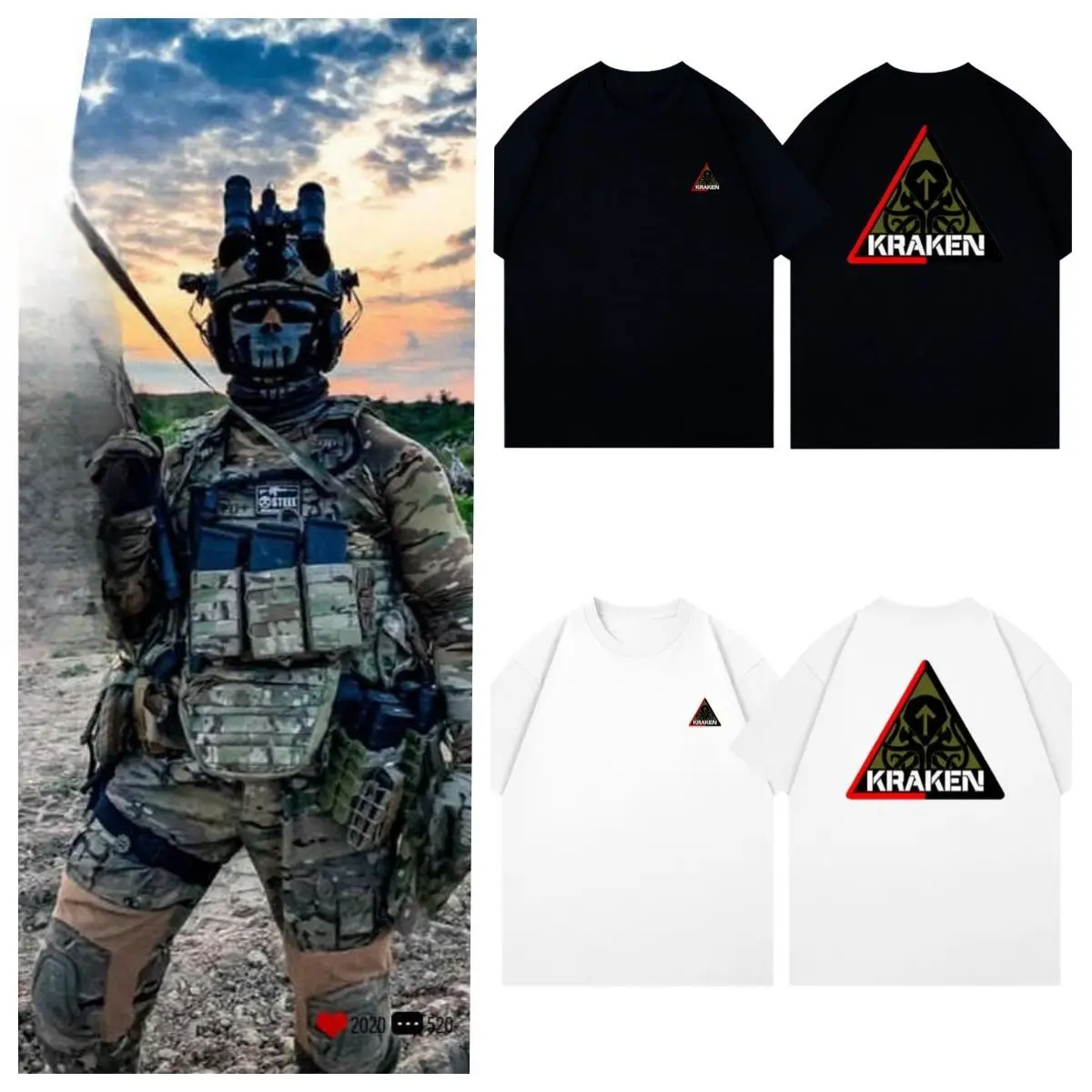

Украинский значок спецназа Kraken, хлопковая футболка с короткими рукавами и принтом, тактическая футболка в стиле милитари, летний мужской топ