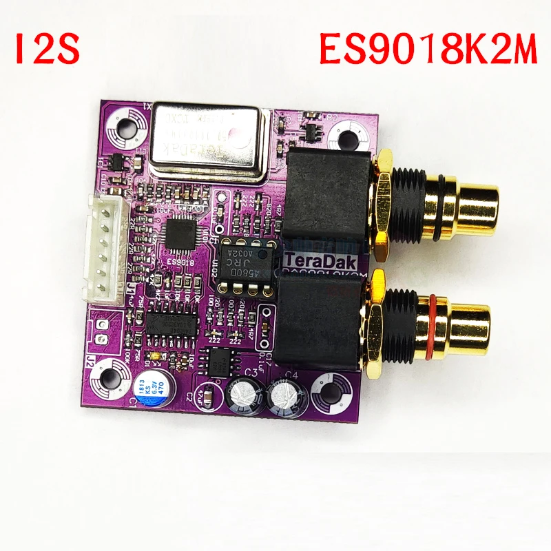 ES9018K2M Decode Board HiFi DAC Digital Audio Sound Card Encoder I2S Coaxial input 24/192KHZ   For Raspberry Pi 2B 3B 3B+ 4B