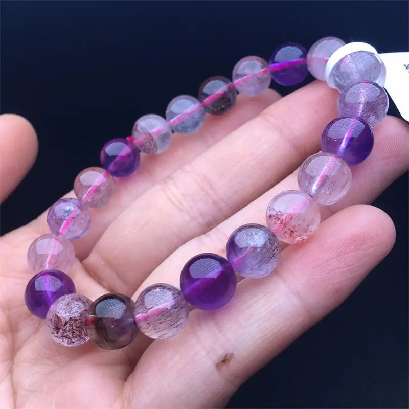 10MM Natural Super Seven Quartz Bracelet Colorful Gemstone Bead Strings Fashion Beautifully Jewelry For Men And Women 1PCS