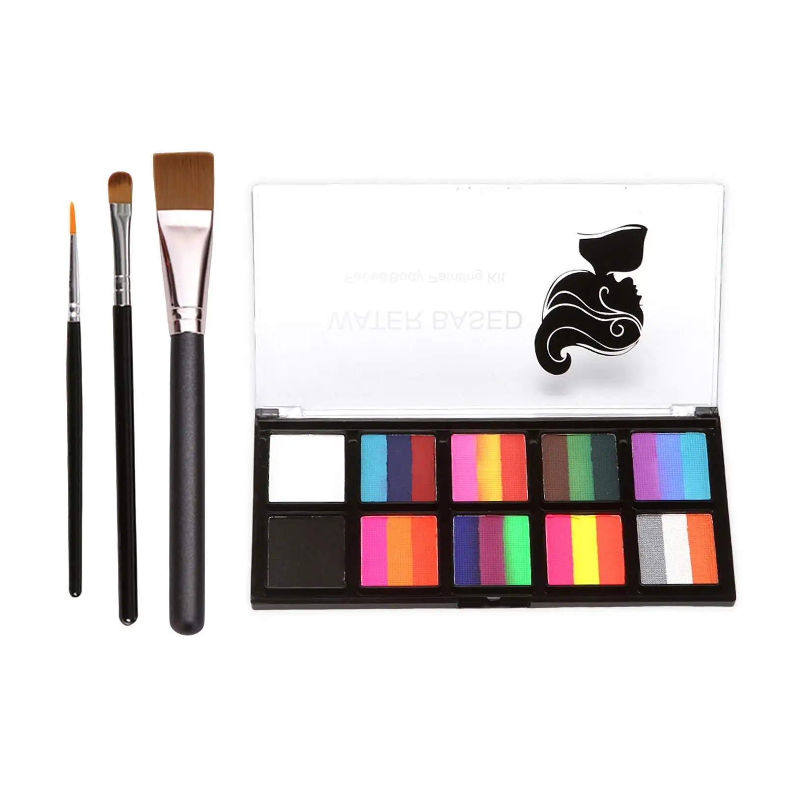 Aqua Body Paint Palette Water Based Face and Body Paint Kit for Face Art Makeup Children Party and Role Play