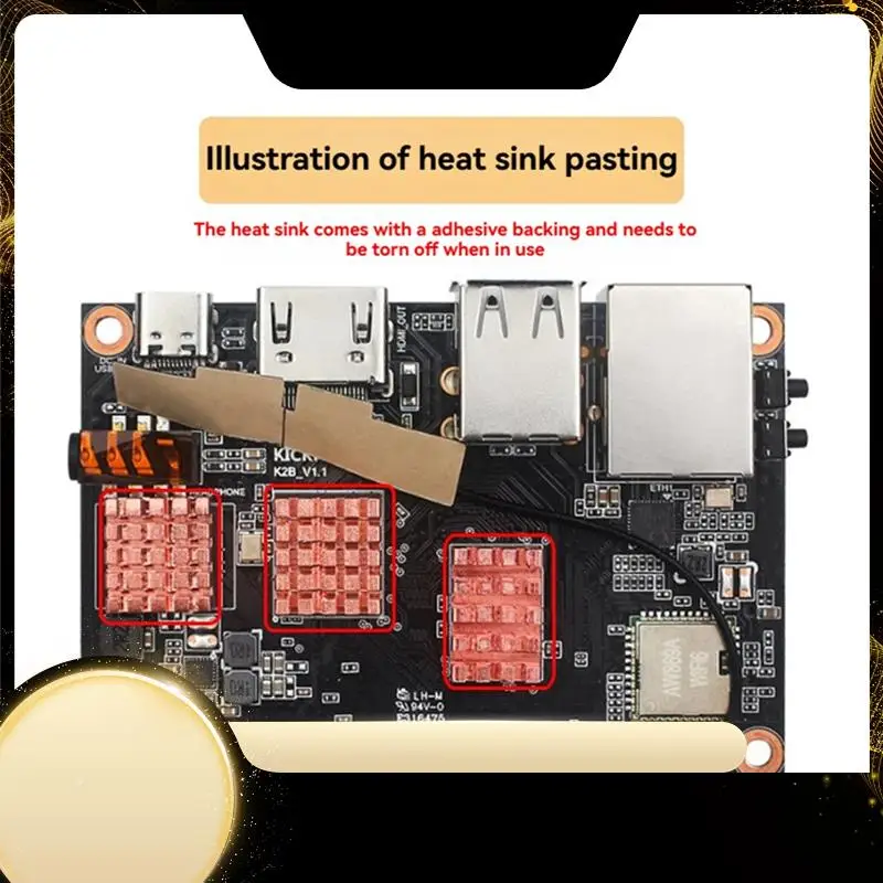 

For Kickpi K2B H618 Deve Board Acrylic Case With Cooling Fan+ Pure Copper Heat Sink Transparent Protective Shell