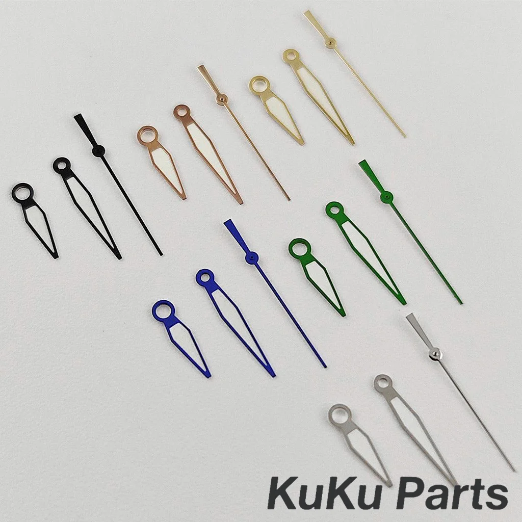 Pilot NH35 Hand Watch Green Blue Silver Rose Gold Balck Watches Pointers Green Luminous Hands For NH34 NH35 NH36 NH38 Movement