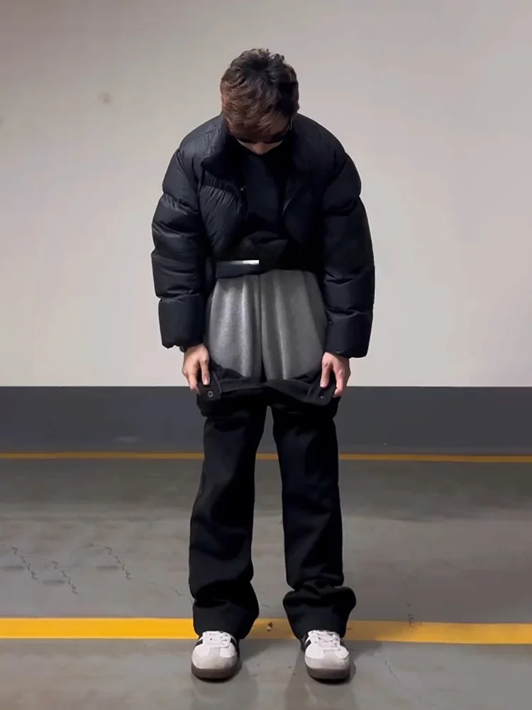 

Мужские шерстяные брюки Bla с прямым кроем, осенне-зимние, приталенные, повседневные, струящиеся, расклешенные, с низкой талией, на молнии