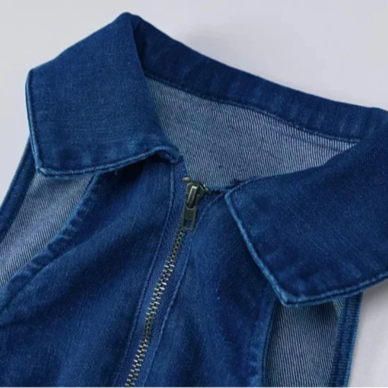 بذلة للنساء بسحاب علوي بقصة ضيقة رومبير Bodycon Street بدون أكمام بدلة ضيقة ملابس الشارع قطعة واحدة #5